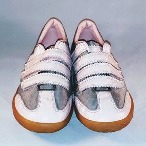Baby Pink & Silver Royal Elastics Laceless Sneaks